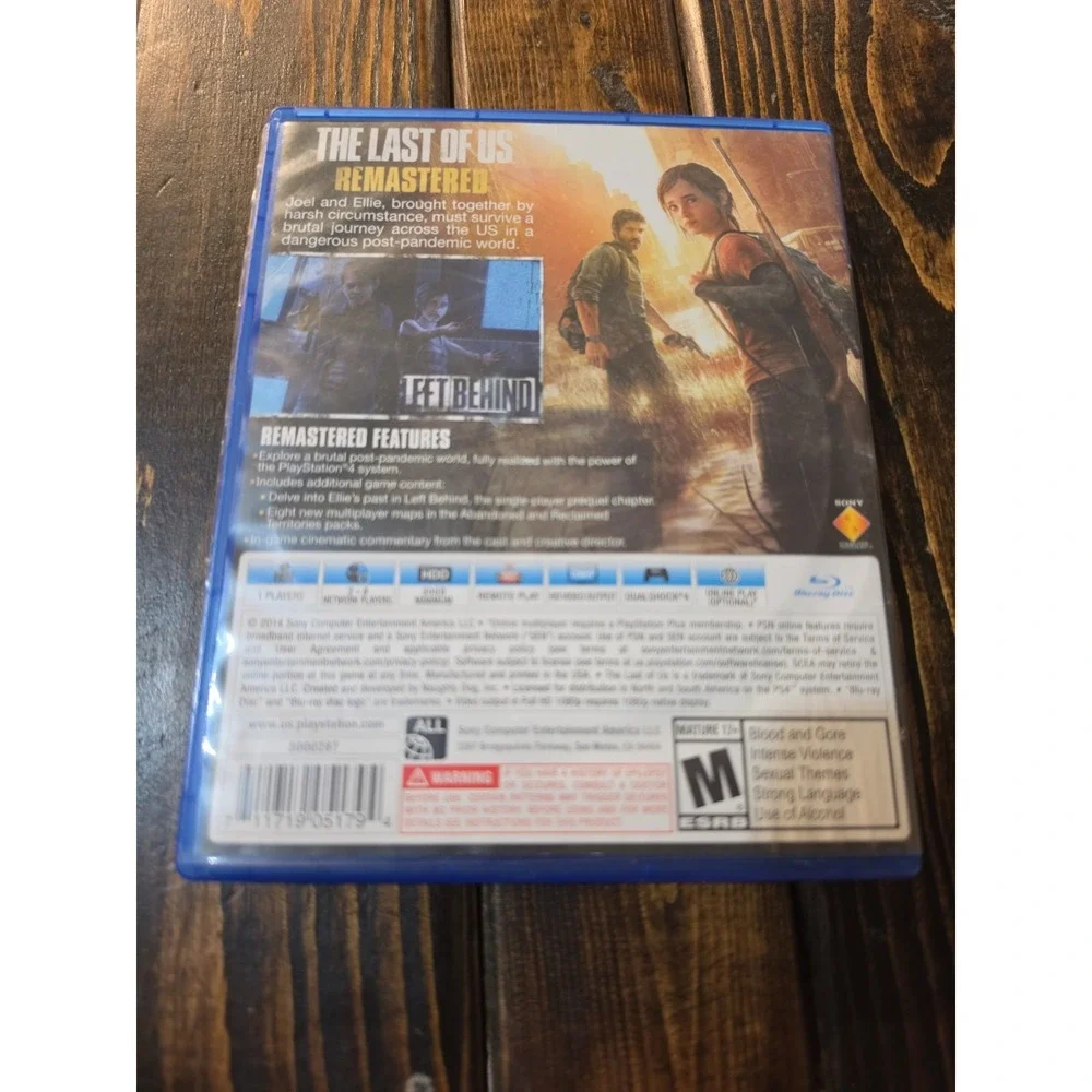 The Last of Us‎ Remastered (PlayStation 4, 2014) Mature Naughty Dog No Manual